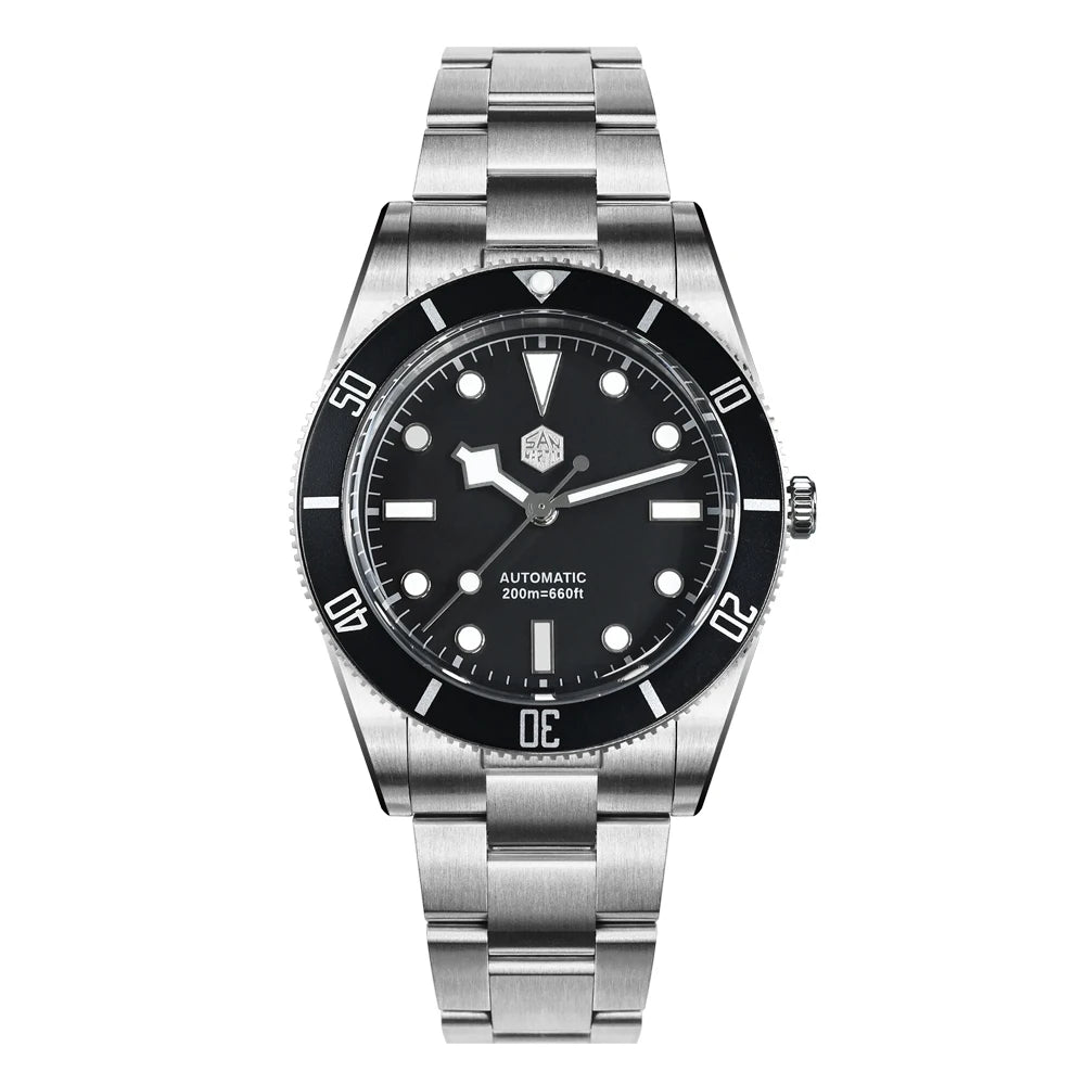 San Martin New 37mm BB54 Vintage Diver Watch ST2130 Automatic Mechanical Men Wristwatch Sapphire Luminous Waterproof 200m SN0138