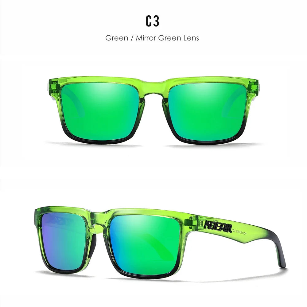 Kdeam 2026 High Quality Polarized Sunglasses for Men Transparent Gray Frame Fashion Unisex Outdoor Luxury Eyeglasses For Couple