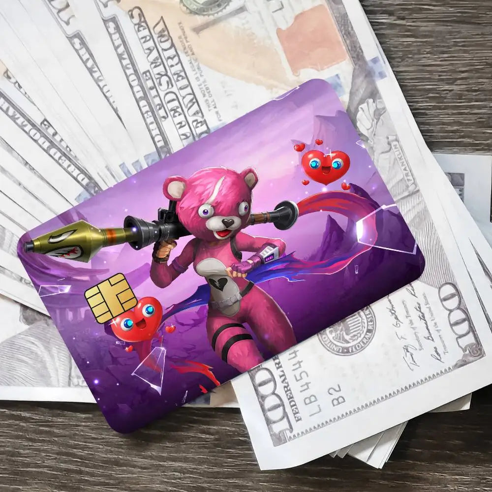 Cuddle Team Leader Fortnite Spielkarten-Sticker für Bankkarten, schützende wasserfeste Folienabdeckung, Sticker, Überraschungsgeschenk