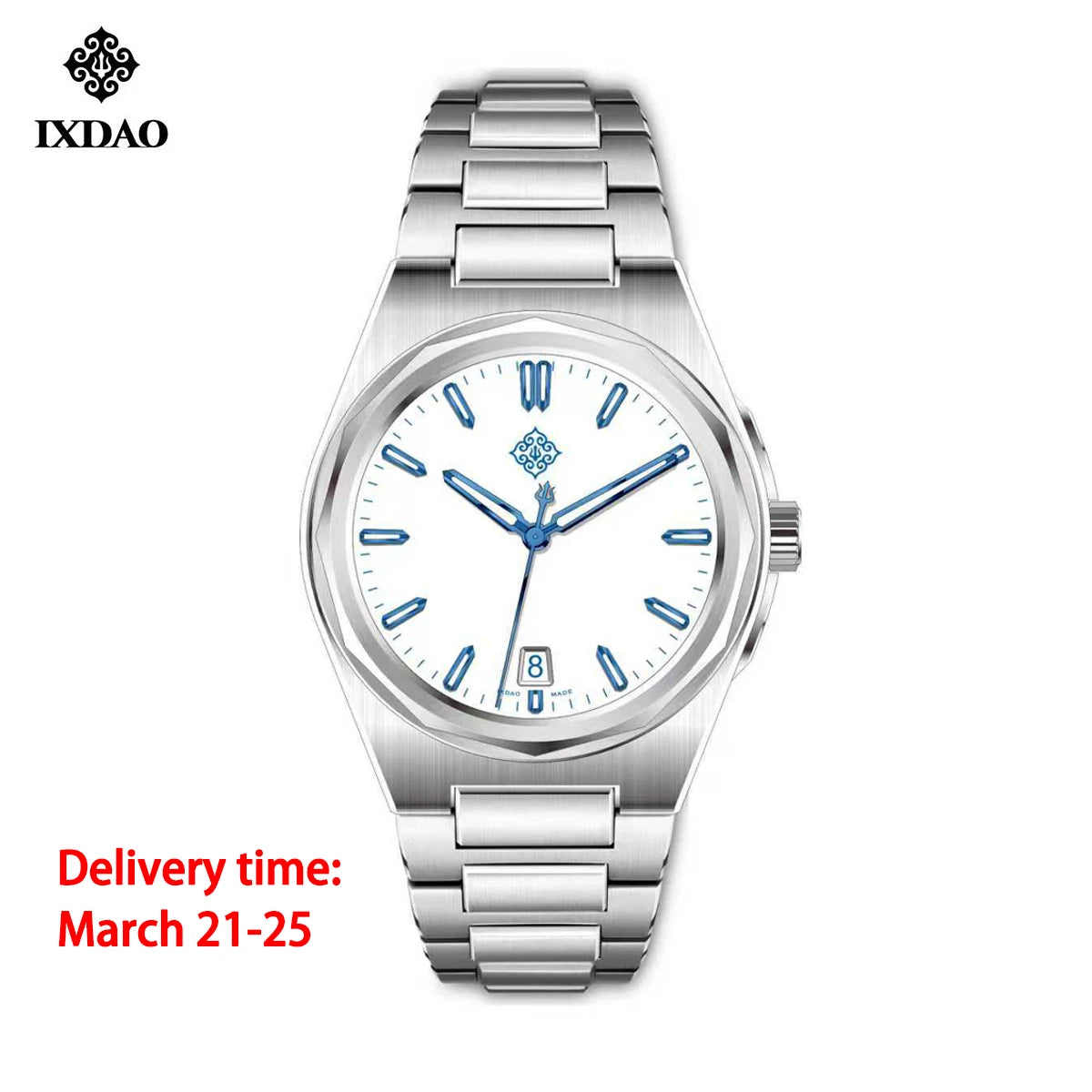 IX&DAO 2026 new Warrior 37mm men's automatic mechanical watch enamel plate Miyota 9015 sapphire stainless steel waterproof 10Bar