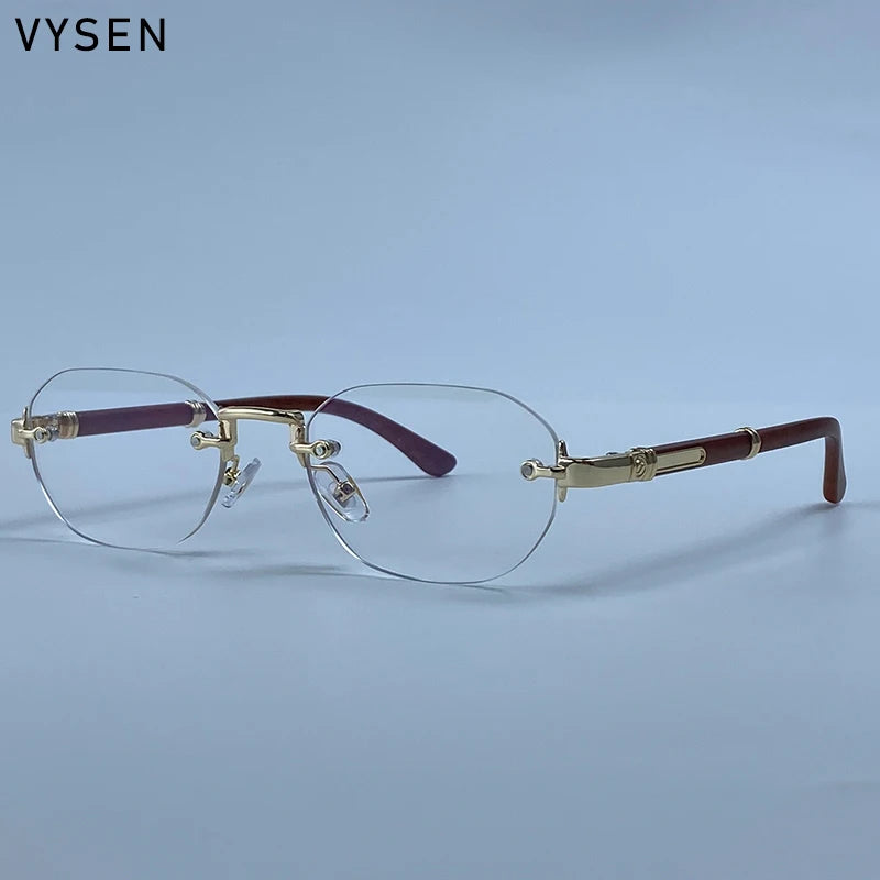 Square Rimless Punk Sunglasses Men 2026 Luxury Designer Vintage Small Frameless Sun Glasses Male Eyewear Hip Hop Outdoor Shades
