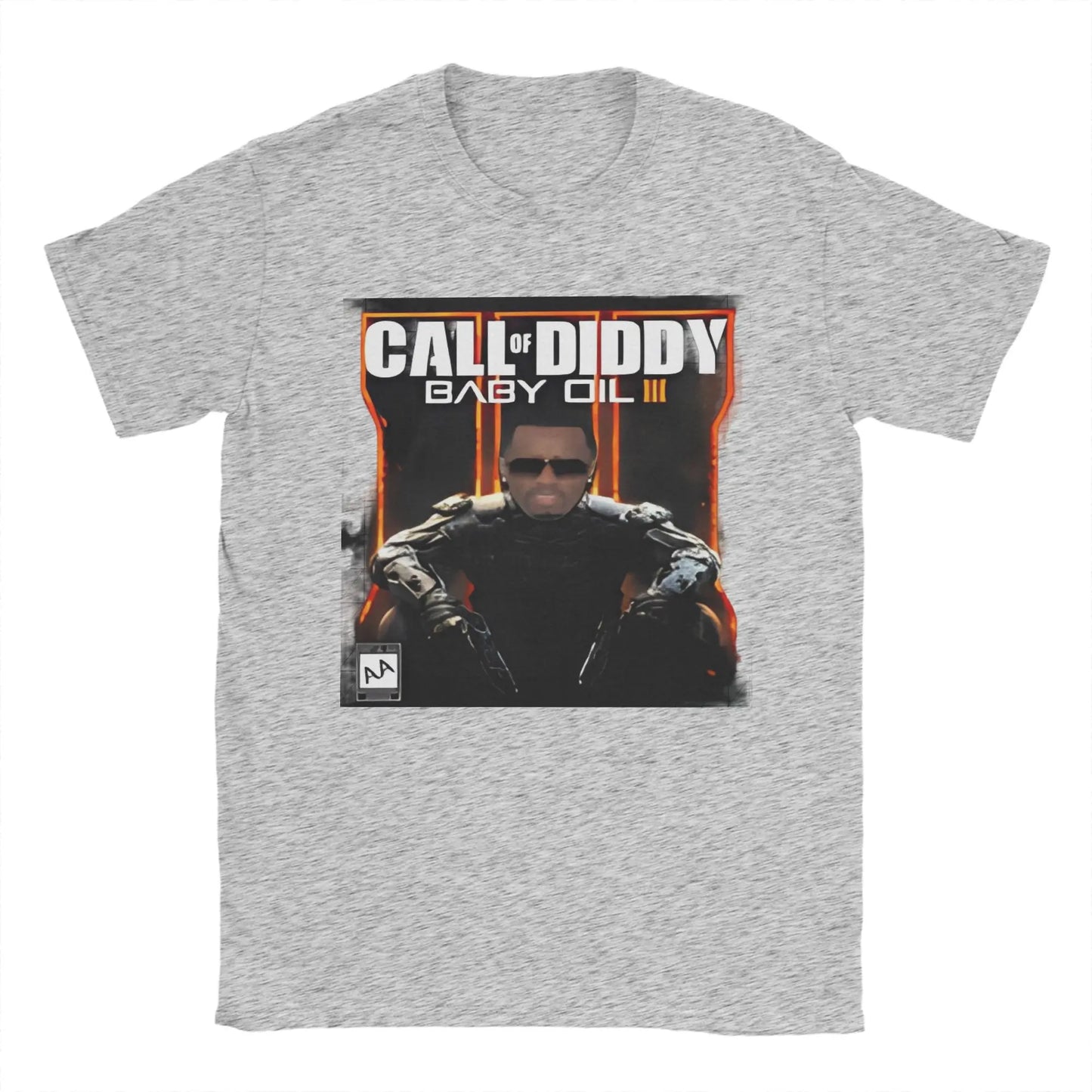 Men T-Shirt Call of Diddy Party Brainrot Sigma Humorous 100% Cotton Tees Short Sleeve T Shirt O Neck Clothes Classic