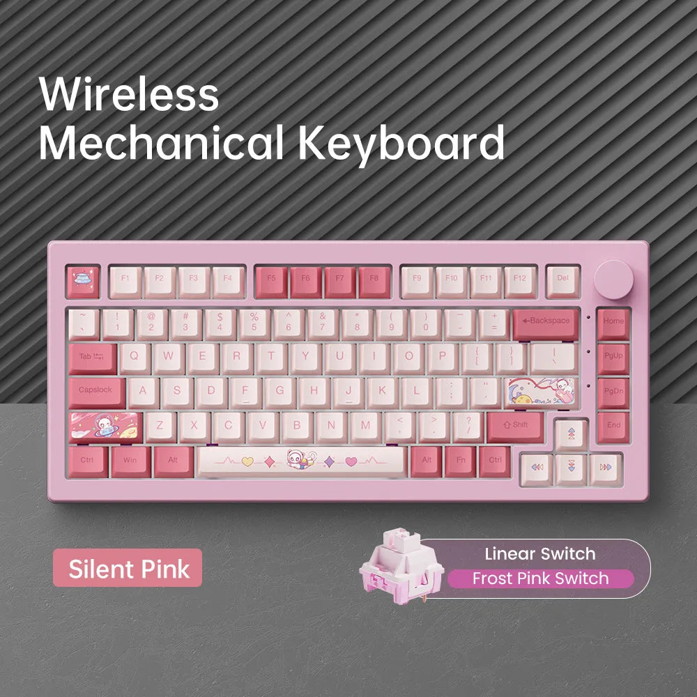 Akko 5075 V3 75% Mechanical Keyboard 8000/10000mAh 2.4GHz Wireless/Wired Type-C/BT 5.0 Hot Swap RGB Gasket for Gaming Typing