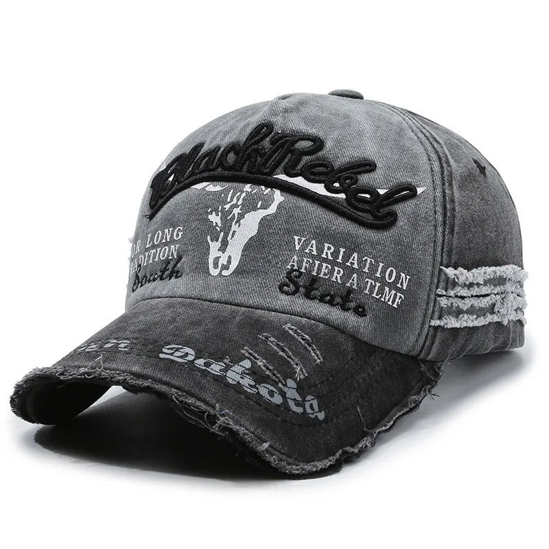 Nuovo cappellino da baseball da uomo in cotone lavato, stile retrò, per tutte le stagioni, cappello sportivo da outdoor da uomo, accessorio maschile