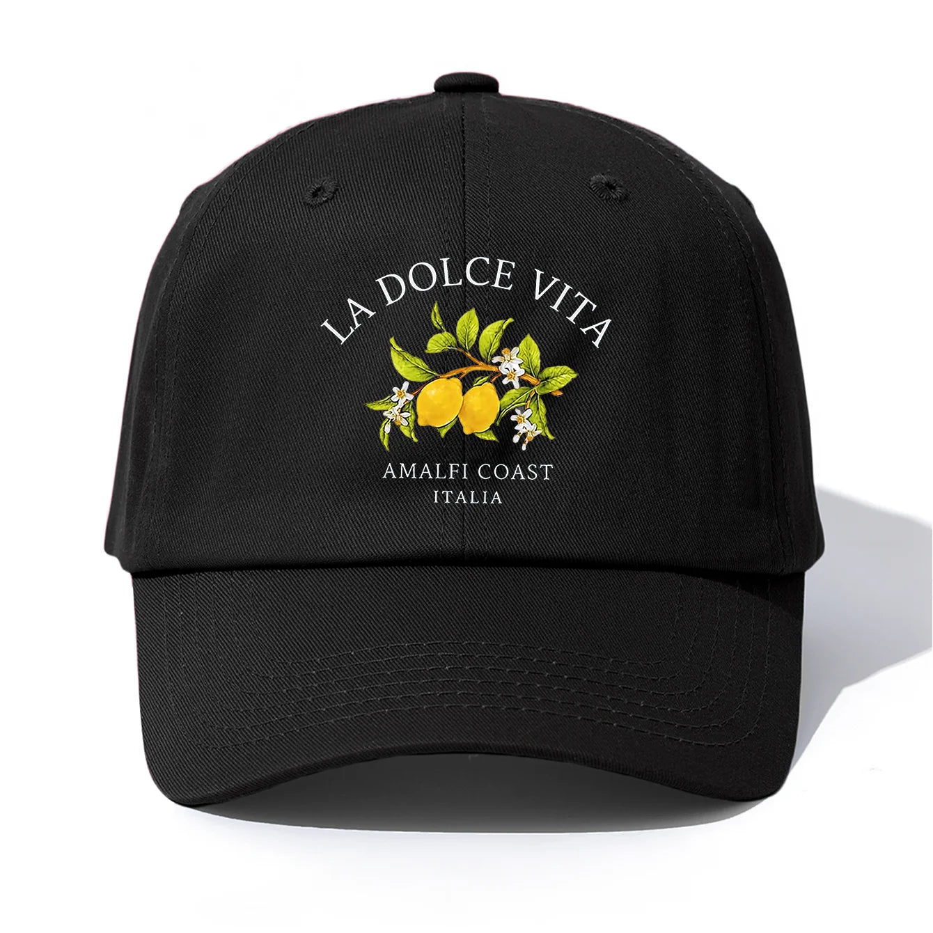 1pc LA DOLCE VITA Print Baseball Cap for Adults, Minimalist Retro Style Casual Soft Adjustable Dad Hat, Perfect As Gift
