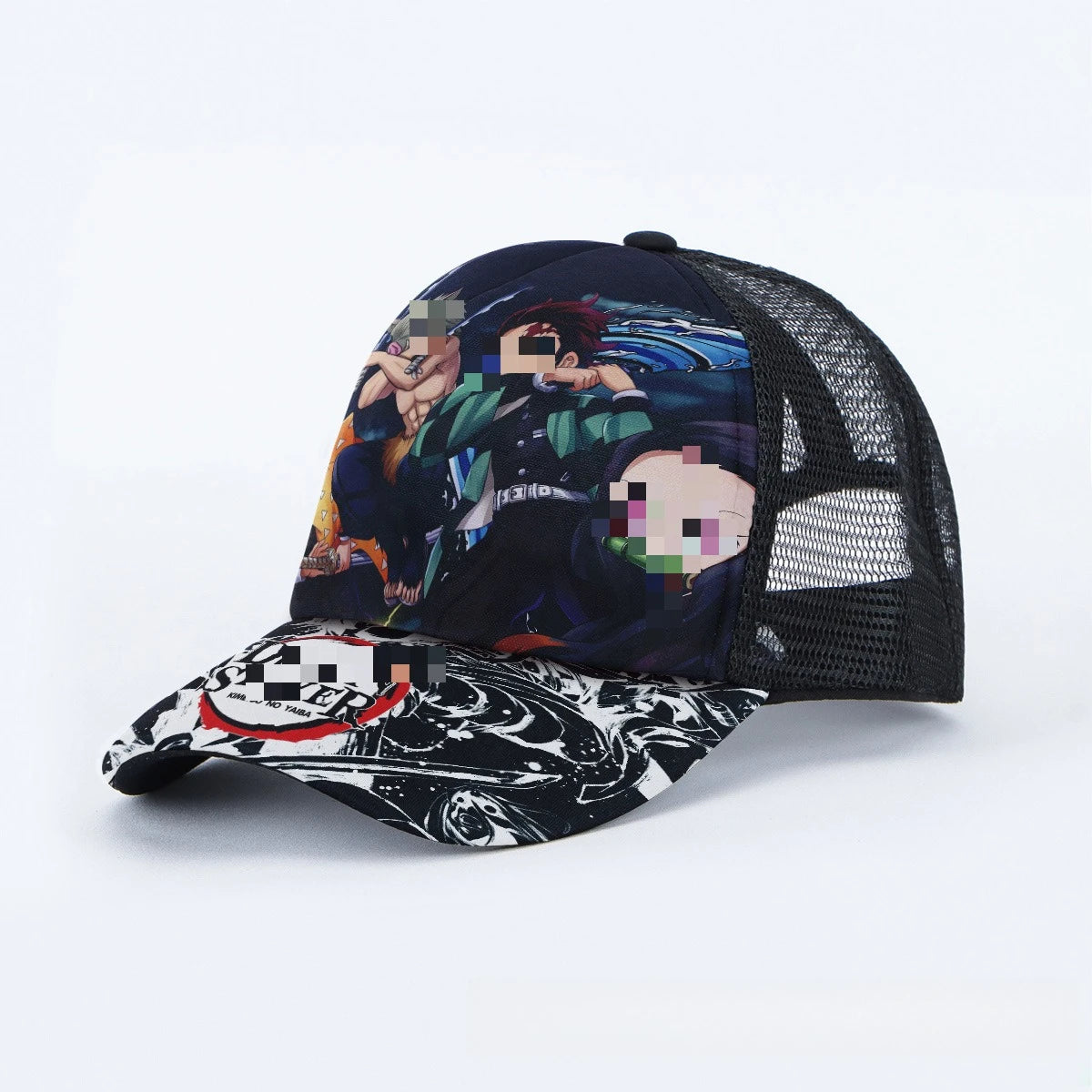 Breathable Mesh Caps Anime Manga Motifs Naruto Luffy Demon Slayer Unisex Summer Fashion Baseball Caps Protection Hats