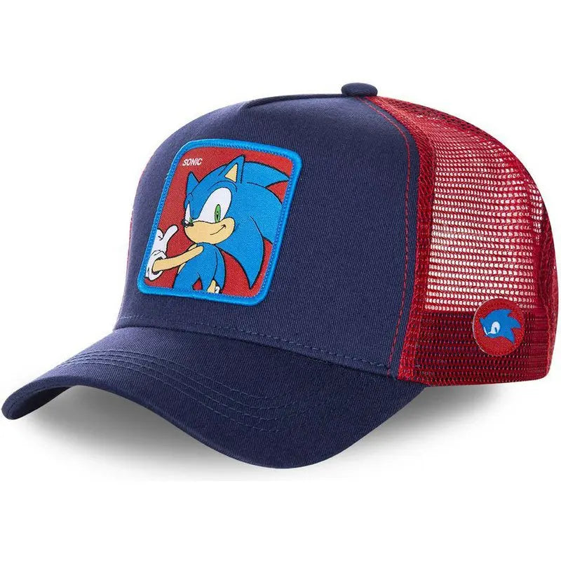 Cartoon Sonics Series Creativity Baseball Caps Summer Breathable Mesh Trucker Sun Hat Adjustable Hip-Hop Hat