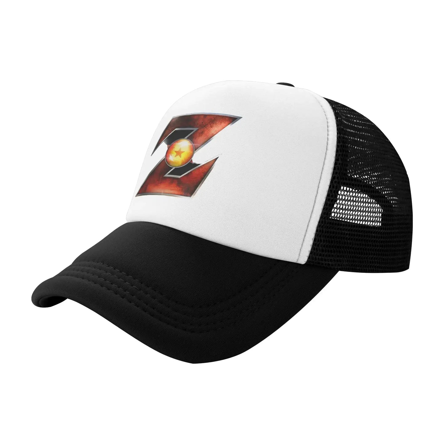 Adult Dragon Ball Z Logo Trucker Caps Mesh Baseball Cap Polyester Hats Trucker Hat Breathable Sports Cap Summer, Produit gaming premium Fraquane