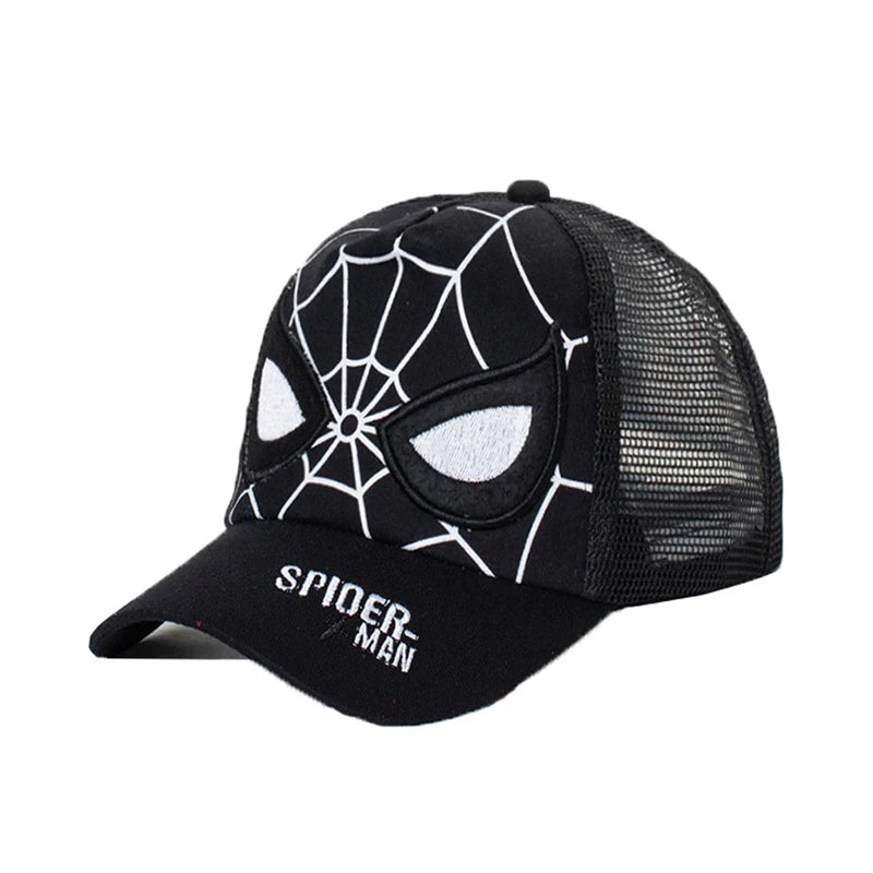 HotToys Spiderman Baseball Cap Boys Grils Hats Superhero Peripheral Cosplay Props Childrens Gift Sunhat Fashion Accessory 3-7y