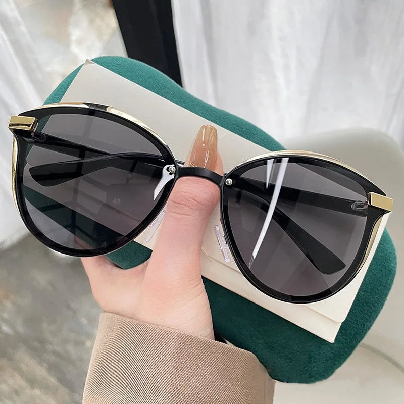 Fashion Classic Polarized Sunglasses for Women Cat Eye Brand Sun Glasses Luxury Round Eyeglasses UV400 Gafas De Sol