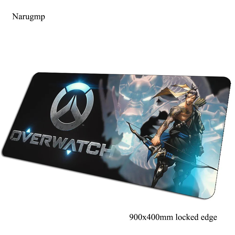 Alfombrilla de ratón Overwatch para cumpleaños, alfombrilla de ordenador 900x400x3mm, alfombrilla gaming grande, regalo para teclado y ratón, juegos PC gamer, escritorio