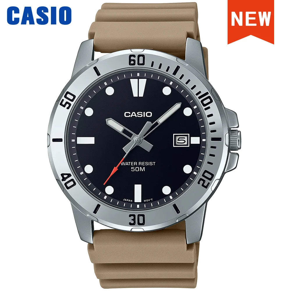Casio watch for men business fashion resin strap atmospheric waterproof MTP-VD01-1E