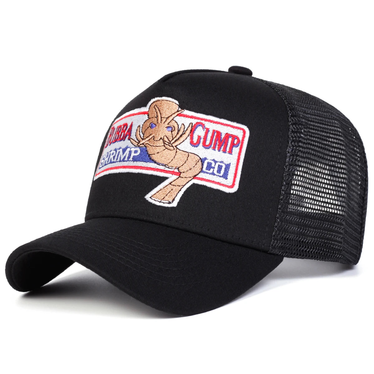 Unisex Shrimp Embroidery Baseball Net Caps Spring and Summer Outdoor Adjustable Casual Hats Sunscreen Hat Sports Cap