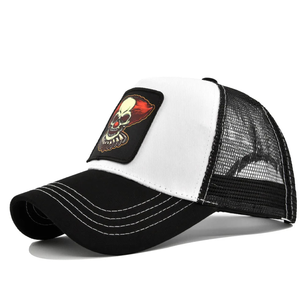 Anime Patch Baseball Caps Men Women Snapback Hats Streetwear Hip Hop Visor Caps Mesh Breathable Dad Sun Hat Unisex Trucker Hats