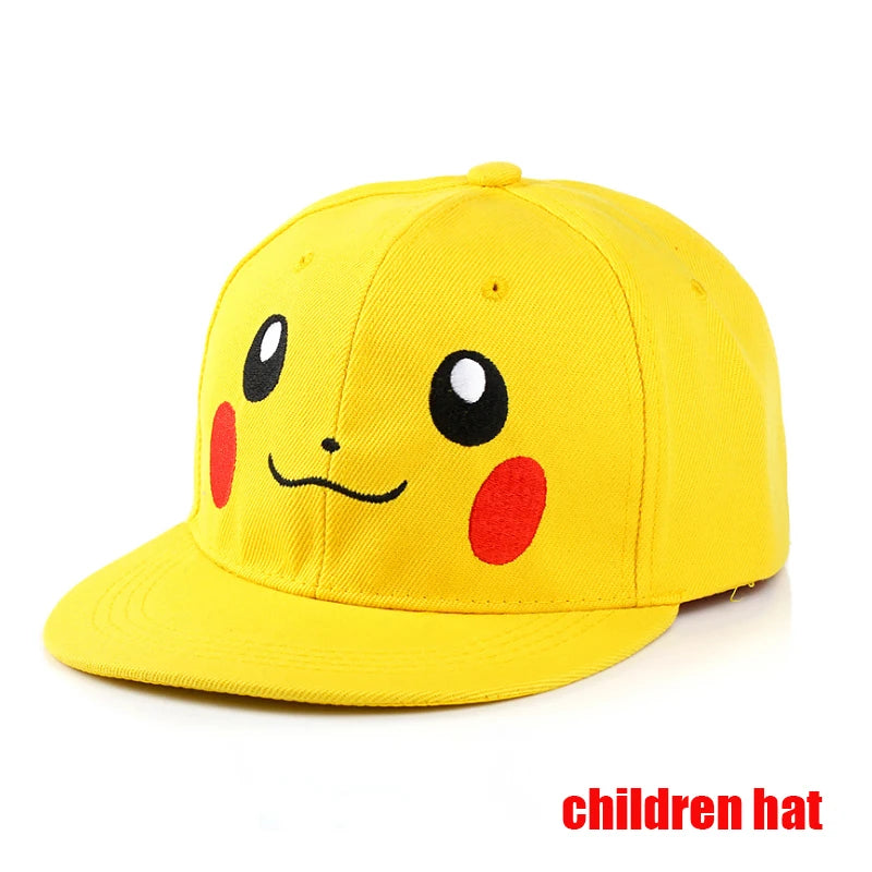 Pokemon Baseball Cap Pikachu Hat Pokemon Cosplay Hip Hop Cap for Girl Boy Children kids Anime Figures Toy Gift Cartoon Hat