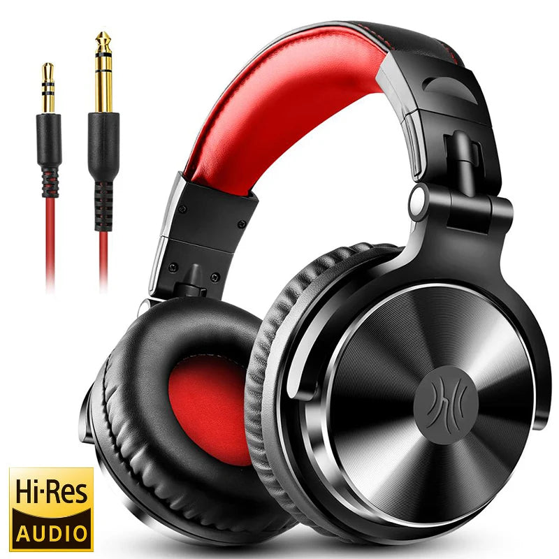 OneOdio Over Ear Headphones HiFi Studio DJ Headphones Wired Gaming Headset with Mic, Professional Monitor Headphones for PC, Phone & Music Production