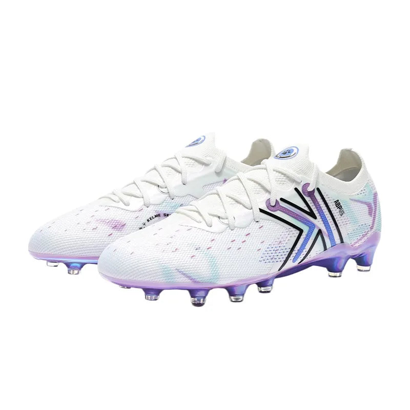 KELME FG profesionalūs futbolo bateliai su ilgais dygliais natūraliai žolei, profesionalioms rungtynėms, neslystantys futbolo bateliai patalpoms
