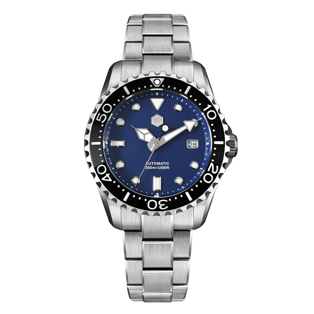 San Martin New 40-44mm Luxury Men's Diver Watch Classic High Quality NH35 YN55 Automatic Mechanical Sapphire BGW-X1 20Bar SN0009