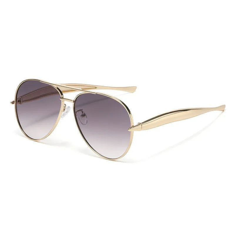 High-end Quality Metal Sunglasses - Fashionable, Retro Pilot-style Sunglasses - Uv-protective Sun Glasses - 7508
