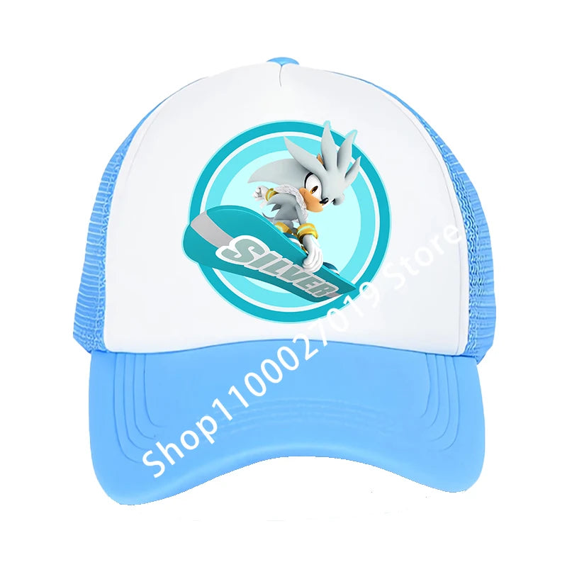 Kawaii Multiple Colors Baseball Caps for Adult Cartoon Sonics Boys Girls Summer Breathable Mesh Hat Cute Anime Sunbonnet Gifts