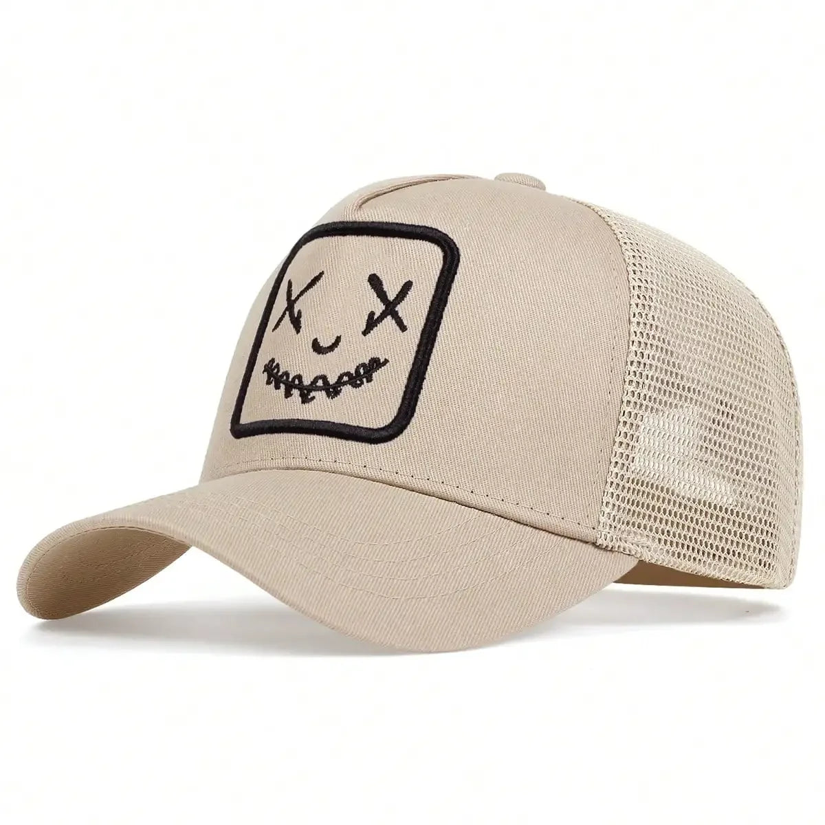 Men Women Smile Face Embroidery Baseball Caps Cotton Adjustable Snapback hats Hip Hop mesh Cap summer Outdoor Sun hat Dad Hats