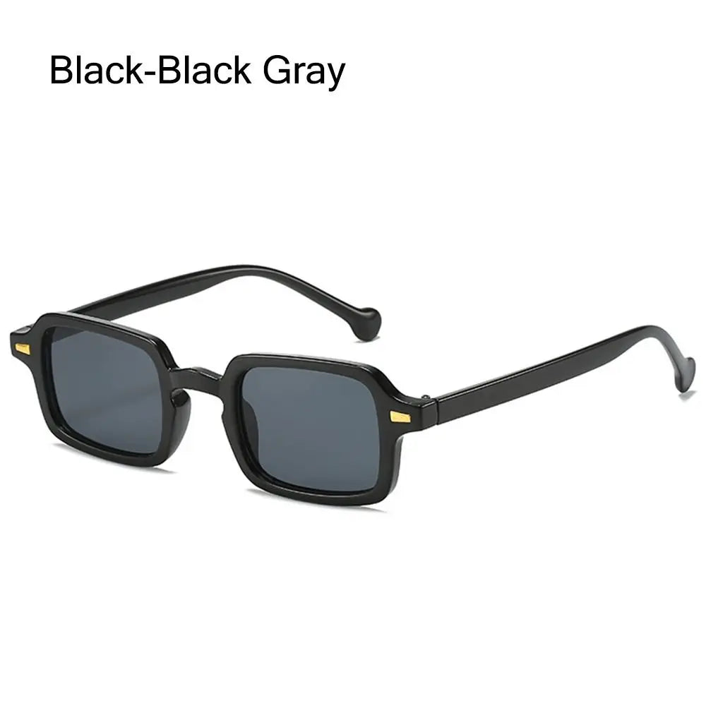 Fashion Square Sunglasses Women New Retro Rivets Decoration Glasses Men Leopard Blue Sun Glasses Gradient Shades UV400