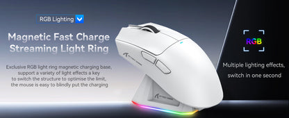 ATTACK SHARK X11 Wireless Gaming Mouse with Charging Dock PixArt PAW3311 Gaming Sensor, BT/2.4G Wireless/Wired