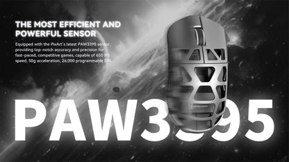 ATTACK SHARK R3 Gaming-Maus aus Magnesiumlegierung 8K SUPERLIGHT 8000Hz 6 einstellbare DPI-Stufen bis zu 26000 PAW3395 BT/2.4G kabellos/kabelgebunden