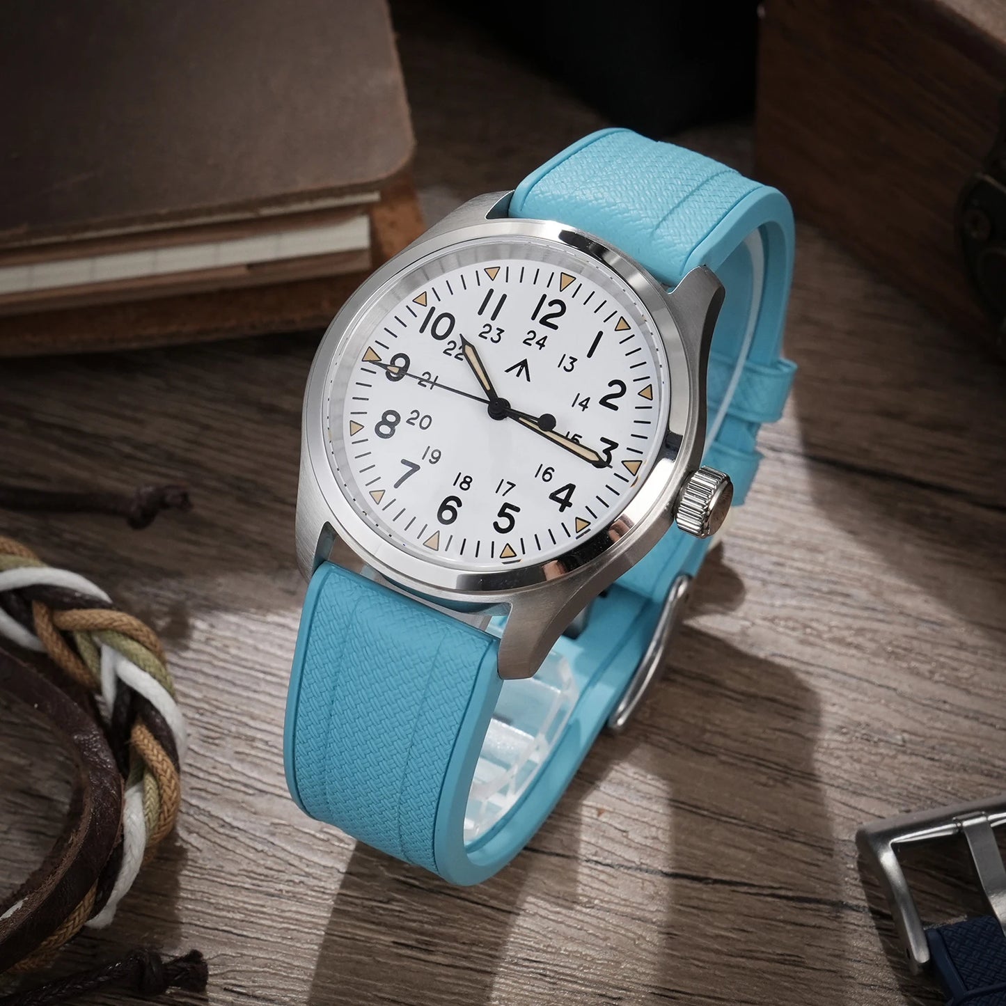  San Martin Grade5 Titanium Watch SN0121TD PT5000/ST2130 Automatic Movement Watch 300M Waterproof Adjustable Clasp Wristwatch