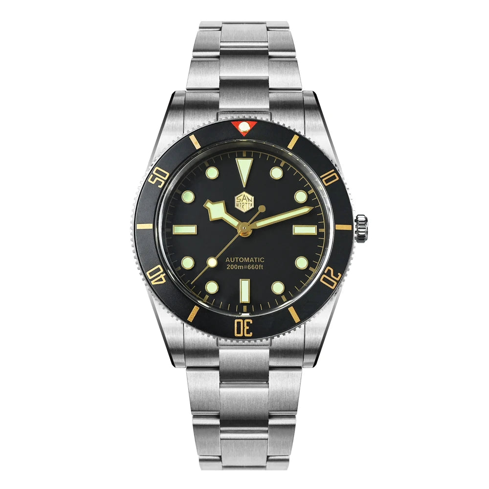 San Martin New 37mm BB54 Vintage Diver Watch ST2130 Automatic Mechanical Men Wristwatch Sapphire Luminous Waterproof 200m SN0138