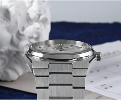Relógio clássico de homem San Martin 40mm Miyota 9015, relógio de pulso mecânico automático de luxo elegante com bracelete de desengate rápido SN0023