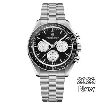 PAGANI DESIGN 2026 New V6 Moon Mens Watch Luxury Quartz Speed Sports Chronograph Watch For Men Watch AR Sapphire glass Local Shipping