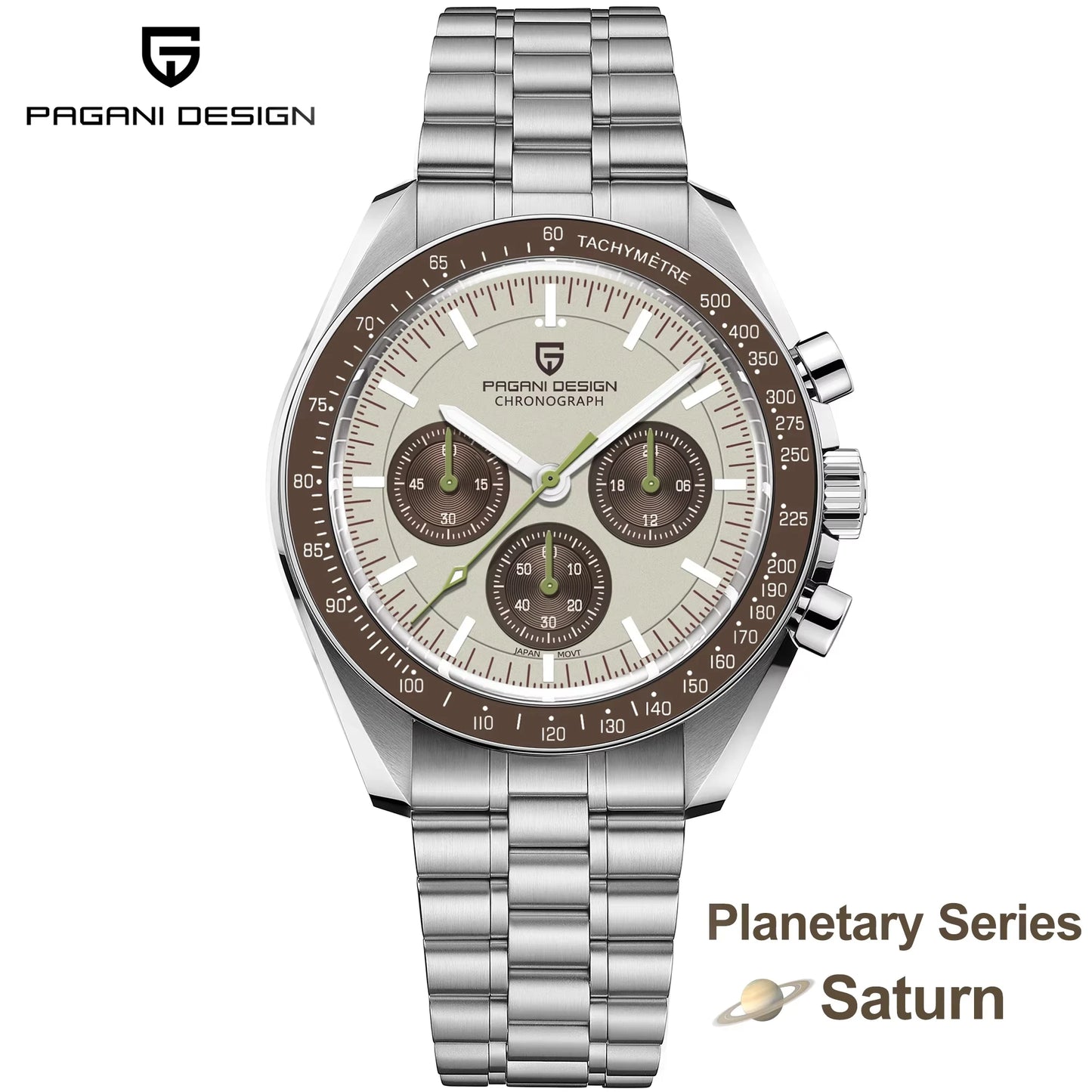 PAGANI DESIGN 2026 New V6 Moon Mens Watch Luxury Quartz Speed Sports Chronograph Watch For Men Watch AR Sapphire glass Local Shipping