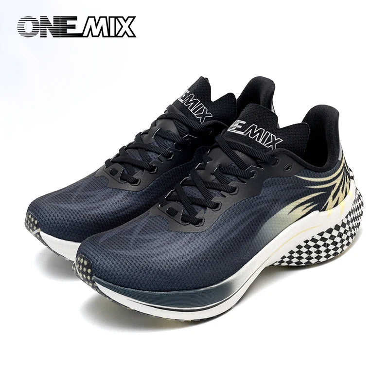 Zapatillas deportivas de running ONEMIX 2025 con placa de carbono para hombre y mujer, transpirables, amortiguadas, antideslizantes, PB, ligeras y con efecto rebote