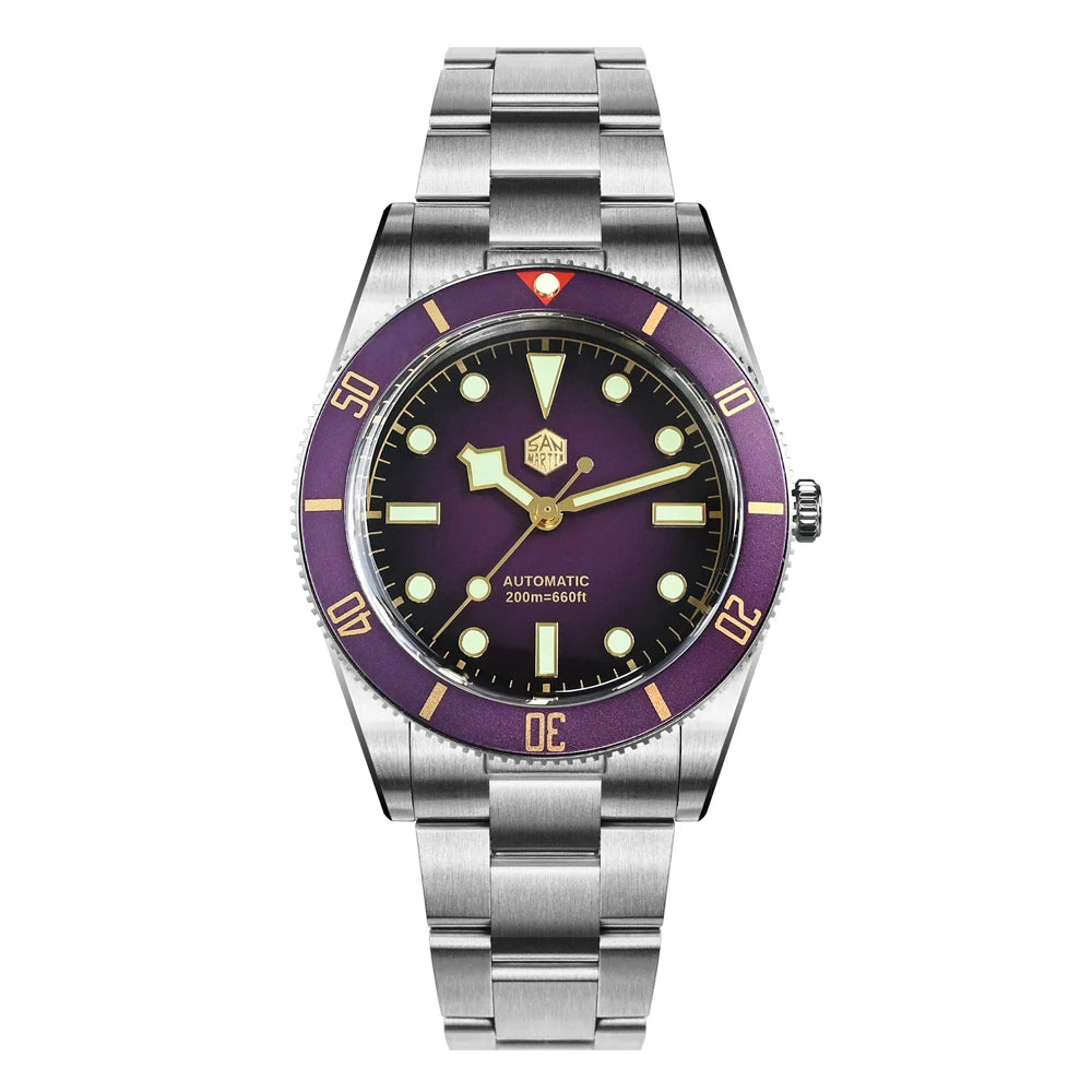 San Martin New 37mm BB54 Vintage Diver Watch ST2130 Automatic Mechanical Men Wristwatch Sapphire Luminous Waterproof 200m SN0138