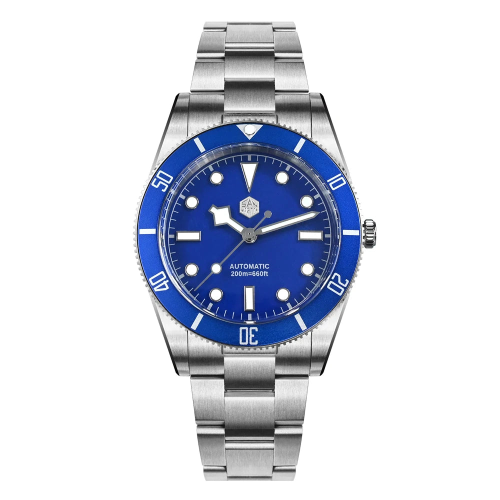 San Martin New 37mm BB54 Vintage Diver Watch ST2130 Automatic Mechanical Men Wristwatch Sapphire Luminous Waterproof 200m SN0138