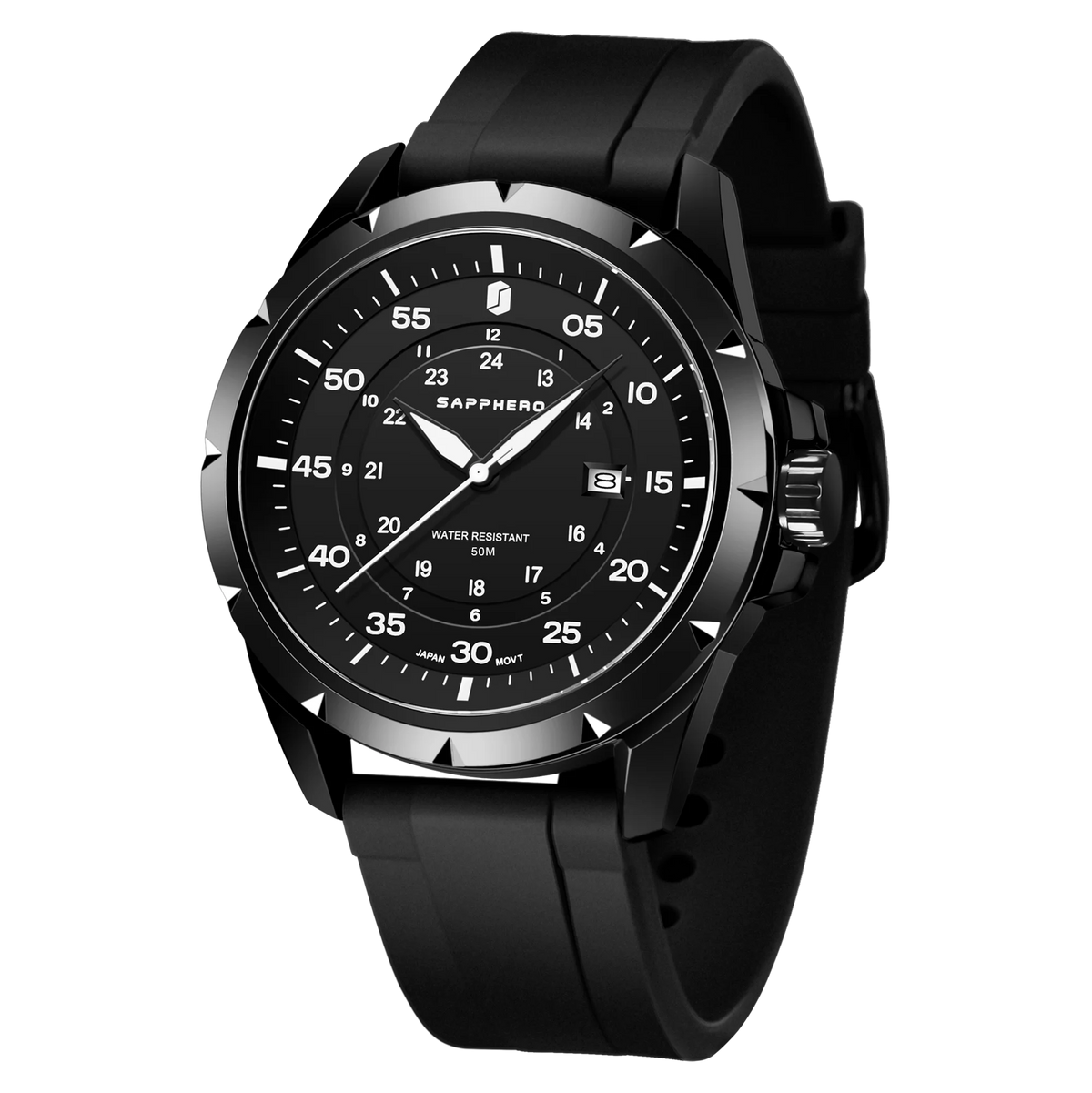 SAPPHERO herenhorloge – Luxe quartzhorloge, waterdicht tot 50 m, voorzien van een geïmporteerd uurwerk en een roestvrijstalen kast – Een ideaal cadeau-idee voor mannen.
