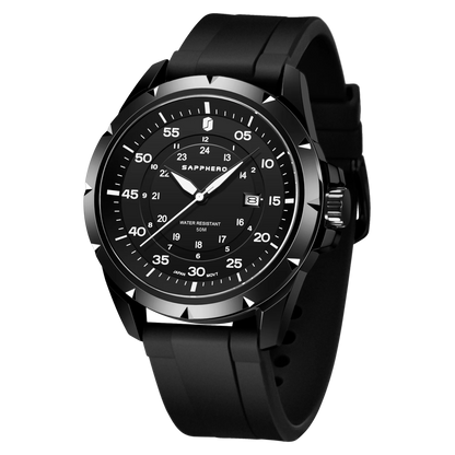 SAPPHERO herenhorloge – Luxe quartzhorloge, waterdicht tot 50 m, voorzien van een geïmporteerd uurwerk en een roestvrijstalen kast – Een ideaal cadeau-idee voor mannen.