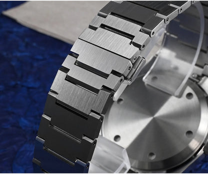 Relógio clássico de homem San Martin 40mm Miyota 9015, relógio de pulso mecânico automático de luxo elegante com bracelete de desengate rápido SN0023
