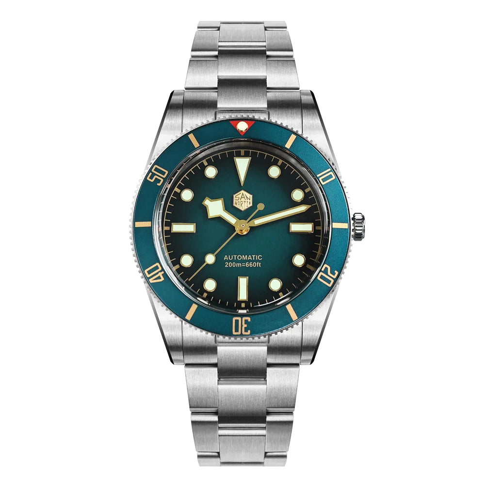 San Martin New 37mm BB54 Vintage Diver Watch ST2130 Automatic Mechanical Men Wristwatch Sapphire Luminous Waterproof 200m SN0138
