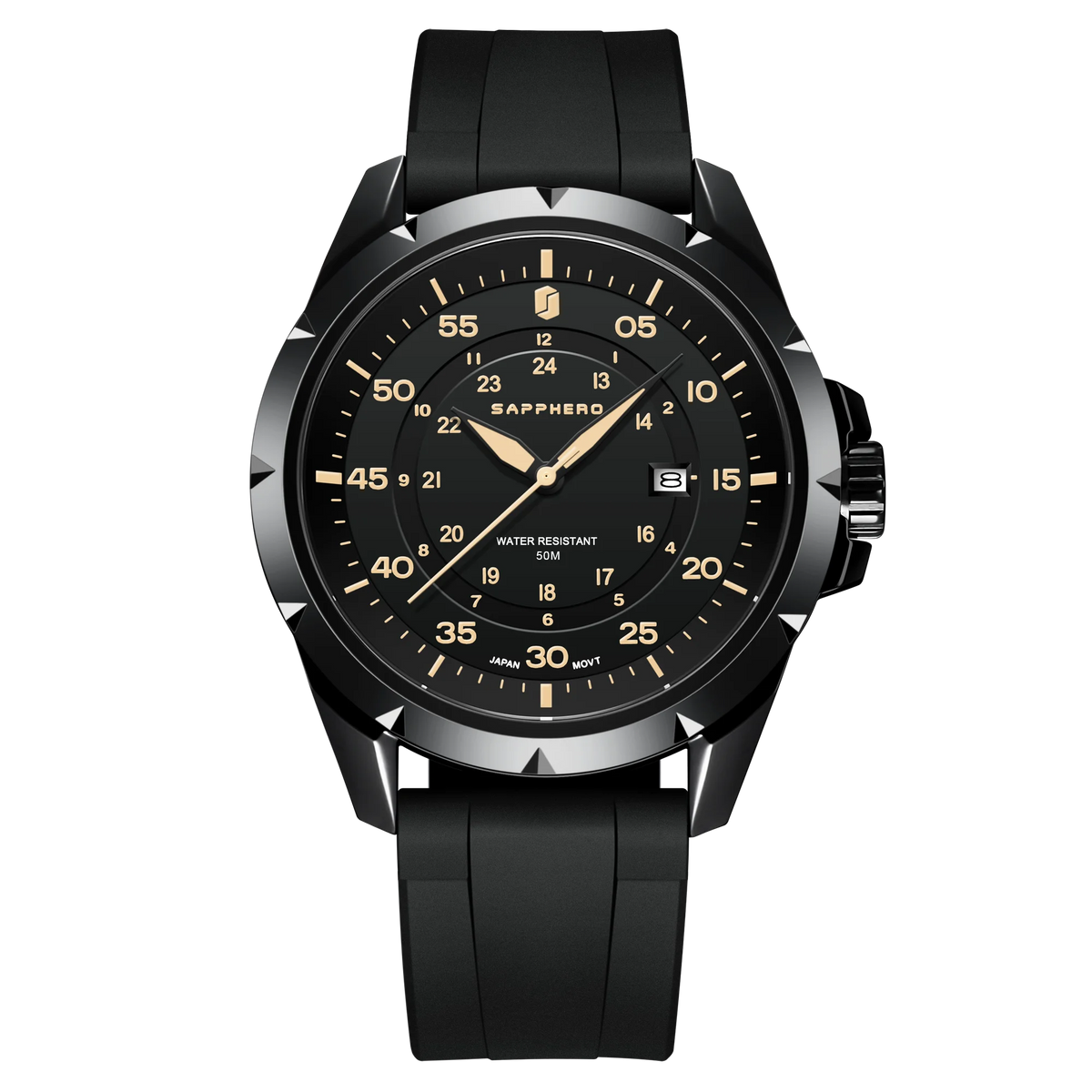 SAPPHERO herenhorloge – Luxe quartzhorloge, waterdicht tot 50 m, voorzien van een geïmporteerd uurwerk en een roestvrijstalen kast – Een ideaal cadeau-idee voor mannen.