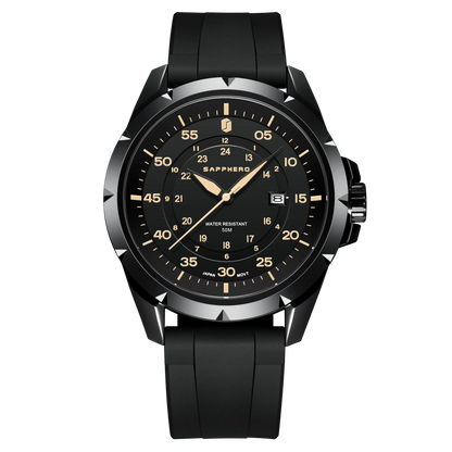 SAPPHERO herenhorloge – Luxe quartzhorloge, waterdicht tot 50 m, voorzien van een geïmporteerd uurwerk en een roestvrijstalen kast – Een ideaal cadeau-idee voor mannen.