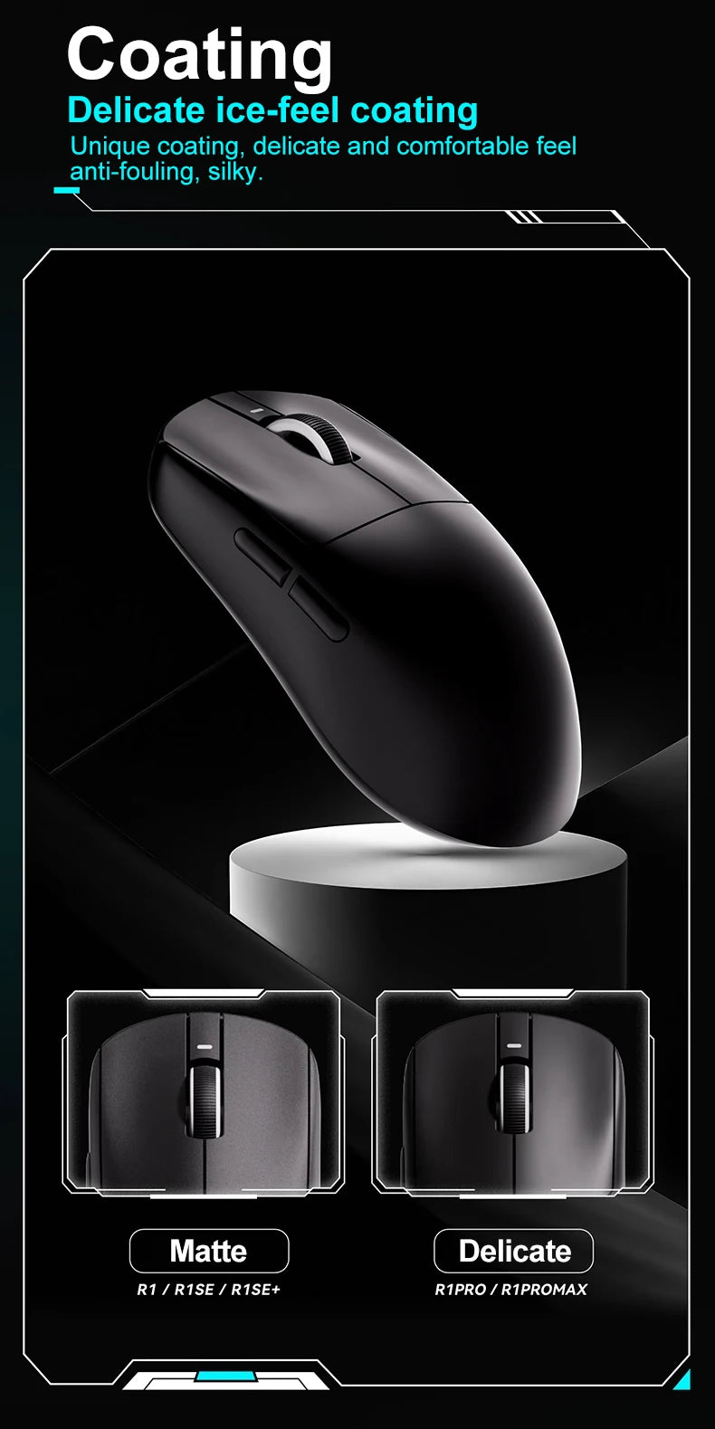 Ratón gaming inalámbrico ATK VXE Dragonfly R1 Pro MAX PAW3395 R1 SE Plus personalizado para esports y FPS, recargable y ligero