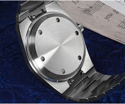Relógio clássico de homem San Martin 40mm Miyota 9015, relógio de pulso mecânico automático de luxo elegante com bracelete de desengate rápido SN0023