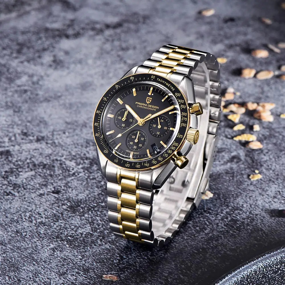 PAGANI DESIGN 2026 New V6 Moon Mens Watch Luxury Quartz Speed Sports Chronograph Watch For Men Watch AR Sapphire glass Local Shipping