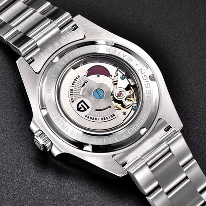 PAGANI DESIGN 2026 New Automatic Machinery Men's Watch GMT DG5833 Stainless Steel Sapphire Crystal 10 Bar Waterproof Watch