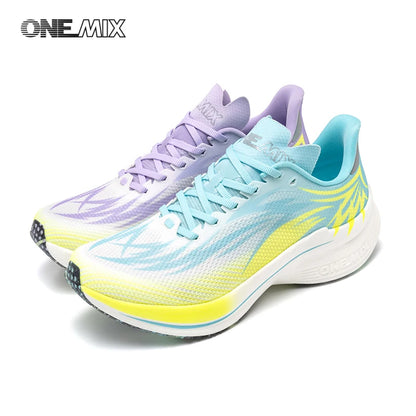 Zapatillas deportivas de running ONEMIX 2025 con placa de carbono para hombre y mujer, transpirables, amortiguadas, antideslizantes, PB, ligeras y con efecto rebote