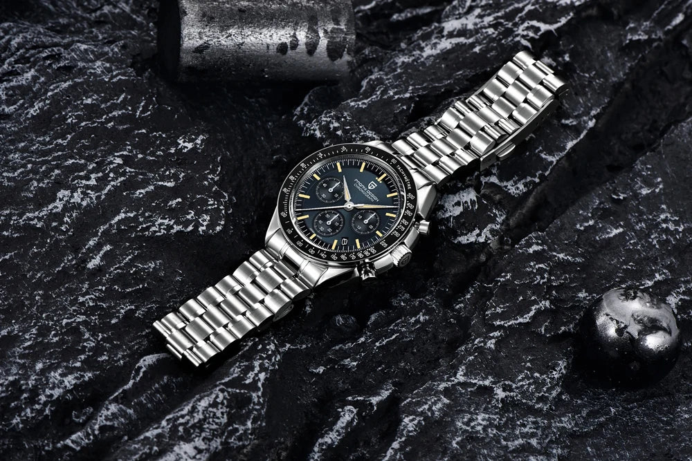 PAGANI DESIGN 2026 New V6 Moon Mens Watch Luxury Quartz Speed Sports Chronograph Watch For Men Watch AR Sapphire glass Local Shipping