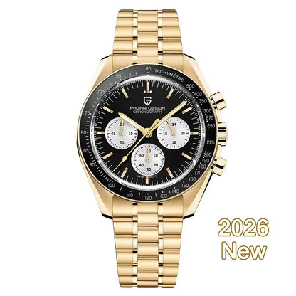 PAGANI DESIGN 2026 New V6 Moon Mens Watch Luxury Quartz Speed Sports Chronograph Watch For Men Watch AR Sapphire glass Local Shipping