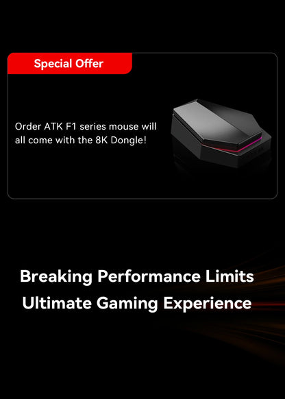ATK BlazingSky F1 Extreme Ασύρματο Gaming Ποντίκι PAW3950 Ultra Dual-Mode 8000Hz 35g Ελαφρύ Ποντίκι E-sports FPS